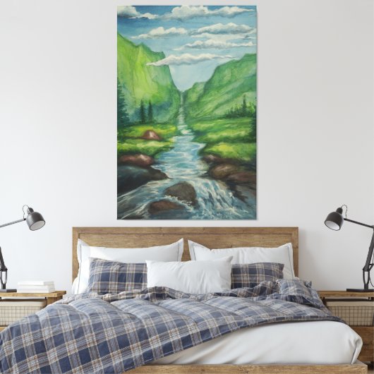 landschap, het schilderen, canvas afdruk (Insitu (Slaapkamer))