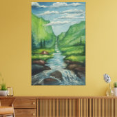 landschap, het schilderen, canvas afdruk (Insitu (Woonkamer))