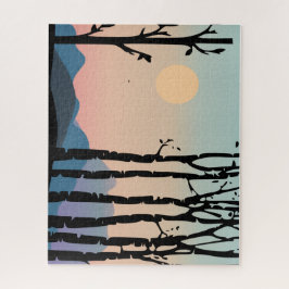 Landschap Heuvels & bomen Puzzel