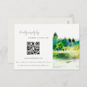 Landschap Hills Landschap Weduwschap QR Code RSVP Informatiekaartje (Voorkant / Achterkant)