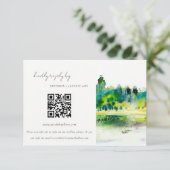 Landschap Hills Landschap Weduwschap QR Code RSVP Informatiekaartje (Staand voorkant)