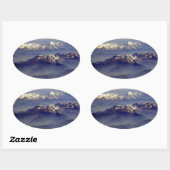 Landschap Himalaya Ovale Sticker (Vel)