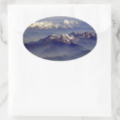 Landschap Himalaya Ovale Sticker (Tas)