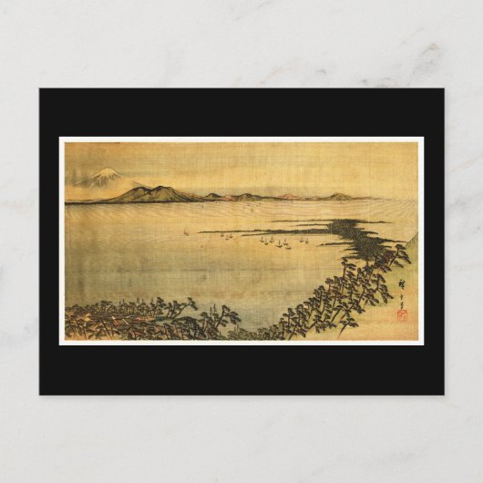 Landschap Hiroshige Briefkaart (Voorkant)