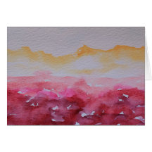 Landschap Horizon Red en Yellow Waterverf