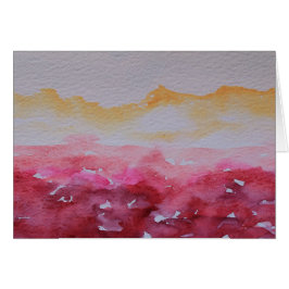 Landschap Horizon Red en Yellow Waterverf