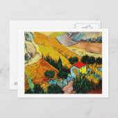 Landschap House en Plowman Vincent Van Gogh Briefkaart (Voorkant / Achterkant)
