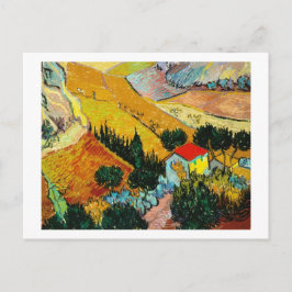 Landschap House en Plowman Vincent Van Gogh Briefkaart