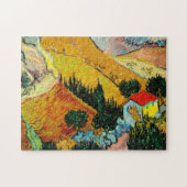 Landschap House en Plowman Vincent Van Gogh Legpuzzel (Horizontaal)