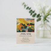 Landschap House en Plowman Vincent Van Gogh Visitekaartje (Staand voorkant)