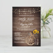 Landschap Houtkorrel Weddenschap met zonnebloemen Kaart (Staand voorkant)