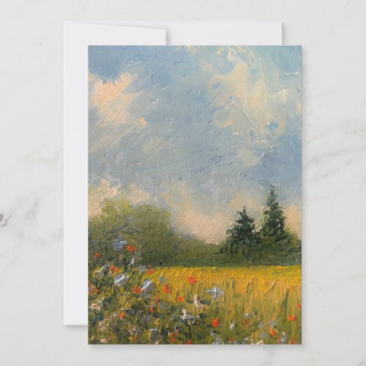 Landschap Impressionistisch Schilderij Zomer Bedankkaart (Voorkant)