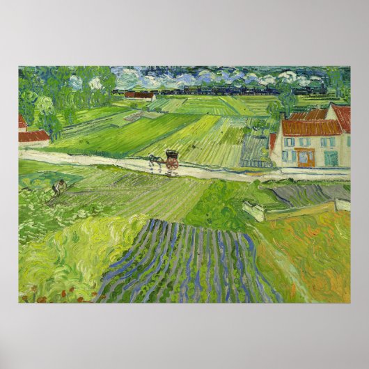 Landschap in Auvers na Regen door Vincent van Gogh Poster (Voorkant)
