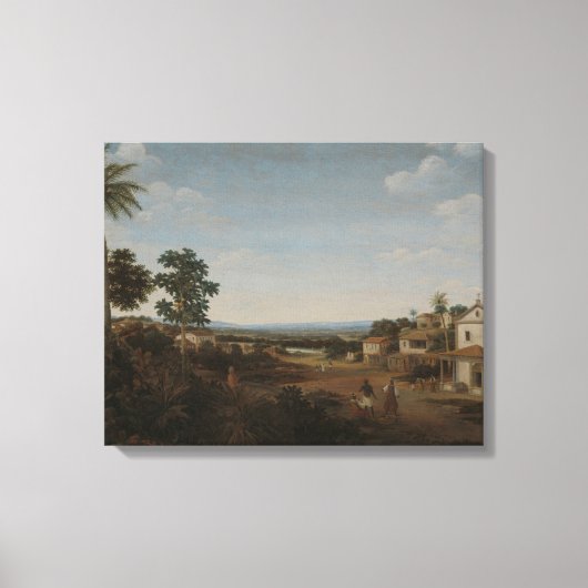 Landschap in Brazilië, Frans Jansz Post, ca. 1665 Canvas Afdruk (Voorkant)