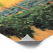 Landschap in Cagnes, fijne kuntschildering, Poster (Hoek)