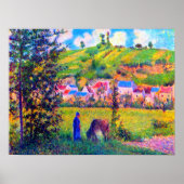 Landschap in Chaponval Camille Pissarro 1880 Poster (Voorkant)