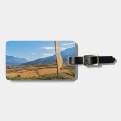 Landschap in de landbouw op het platteland van Bhu Bagagelabel (Voorkant horizontaal)