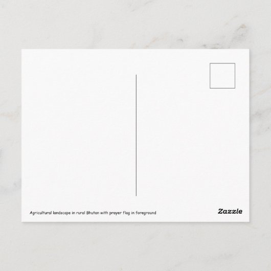 Landschap in de landbouw op het platteland van Bhu Briefkaart (Achterkant)