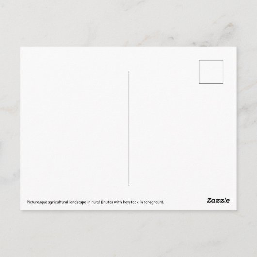 Landschap in de landbouw op het platteland van Bhu Briefkaart (Achterkant)