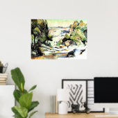 Landschap in de Provence - Paul Cezanne - c1880 Poster (Thuiskantoor)