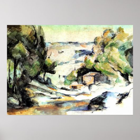 Landschap in de Provence - Paul Cezanne - c1880 Poster (Voorkant)