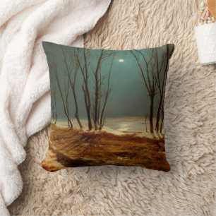 Landschap in de winter bij maanlicht door Carl Ble Kussen