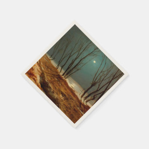 Landschap in de winter bij maanlicht door Carl Ble Servet