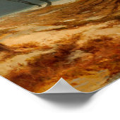 Landschap in de winter bij maanlicht, winterkunst poster (Hoek)