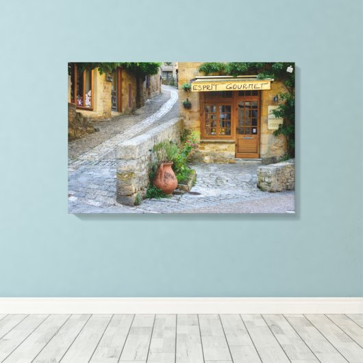 Landschap in Dordogne, Frankrijk canvas print (Insitu (Houten vloer))