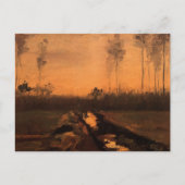 Landschap in Dusk door Vincent van Gogh Briefkaart (Voorkant)