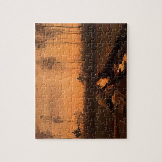 Landschap in Dusk door Vincent van Gogh Legpuzzel (Verticaal)