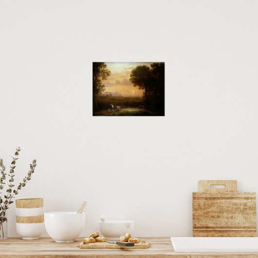 Landschap in Dusk Poster (Keuken)