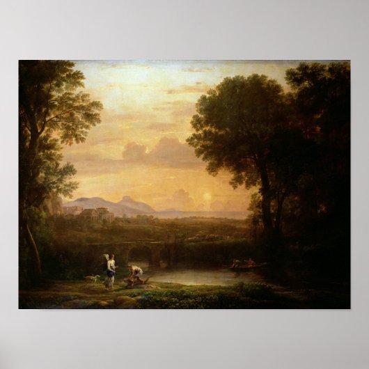 Landschap in Dusk Poster (Voorkant)
