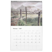 landschap in Engeland, Retro Kalender (Feb 2027)
