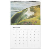  landschap in Engeland, Retro Kalender (Mar 2026)