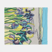 Landschap in glas-in-loodstijl fleece deken (Voorkant (Horizontaal))