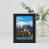 Landschap in het meer van Bled in de herfst Briefkaart (Staand voorkant)