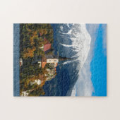 Landschap in het meer van Bled in de herfst Legpuzzel (Horizontaal)