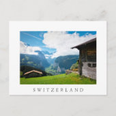 Landschap in Lauterbrunnen vallei in Zwitserland Briefkaart (Voorkant)