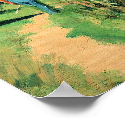 Landschap in Les Patis, Pontoise, beroemd kunstwer Poster (Hoek)
