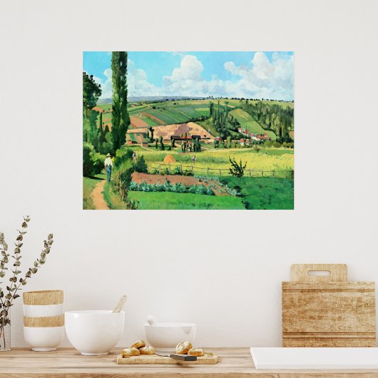 Landschap in Les Patis, Pontoise, beroemd kunstwer Poster (Keuken)