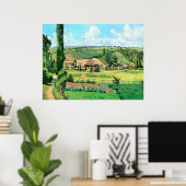 Landschap in Les Patis, Pontoise, beroemd kunstwer Poster (Thuiskantoor)