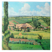 Landschap in Les Patis, Pontoise, beroemd schilder Tegeltje (Voorkant)