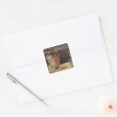 Landschap in Martinique Vierkante Sticker (Envelop)