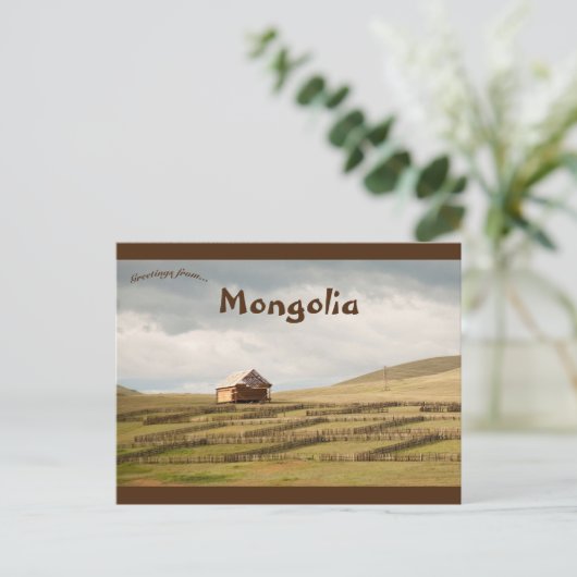 Landschap in Mongolië Briefkaart (Staand voorkant)