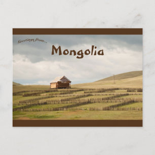 Landschap in Mongolië Briefkaart