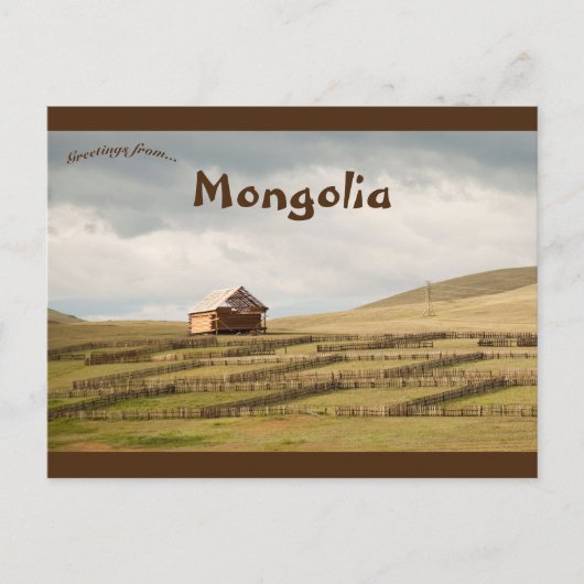 Landschap in Mongolië Briefkaart (Voorkant)