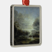 Landschap in Moonlight Metalen Ornament (Rechts)