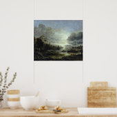 Landschap in Moonlight Poster (Keuken)