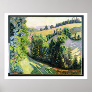 Landschap in Pontgibaud, c.1895 (olie op het canva Poster